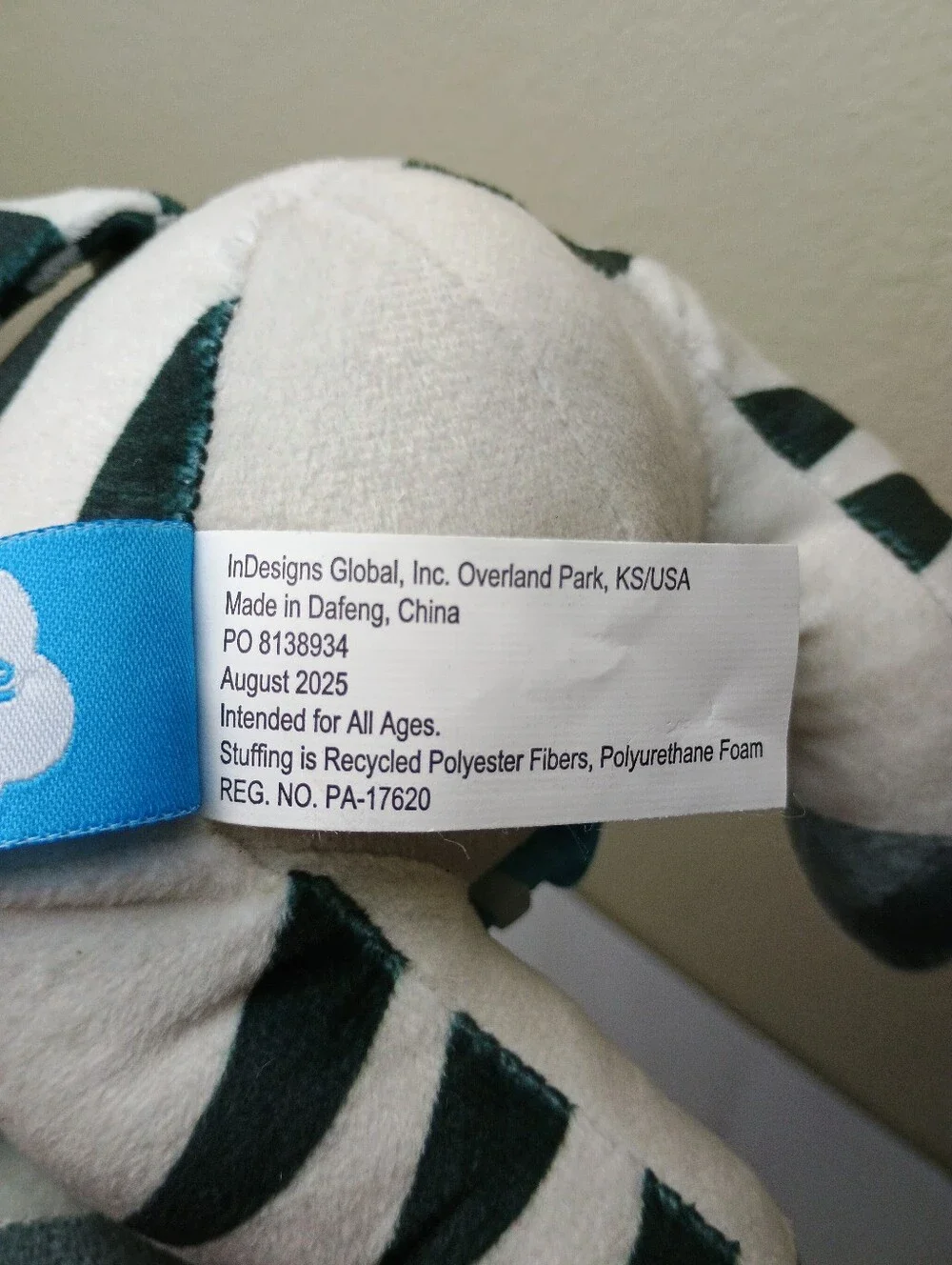 Blue Zig The Zebra Plush Hoodie Stuffed Animal - Kids Toy